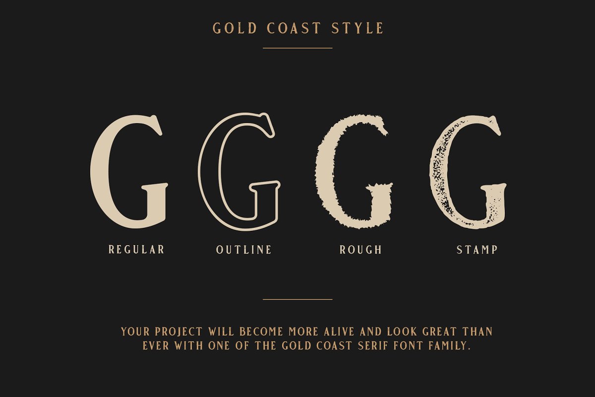 Gold Coast Stamp Font preview
